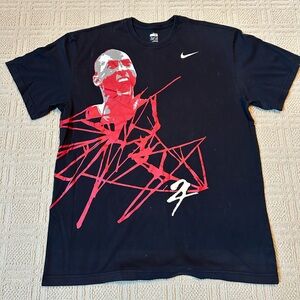 Kobe Bryant Nike Black Tee with Red Graphic Design
